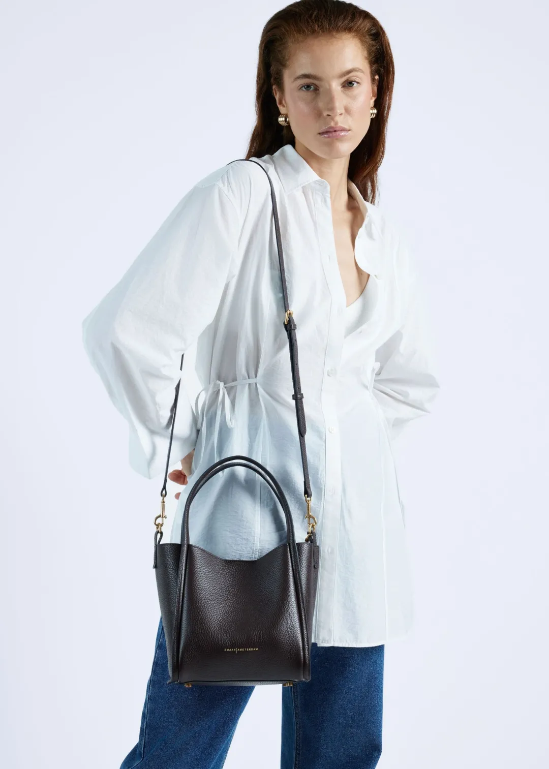 Smaak Amsterdam Handtassen | Schoudertassen-JANE | DARK CHOCOLAT